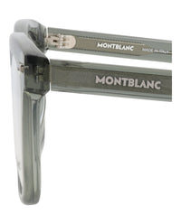 Montblanc Mens Square/Rectangle Grey Grey Transparent Fashion Designer Eyewear