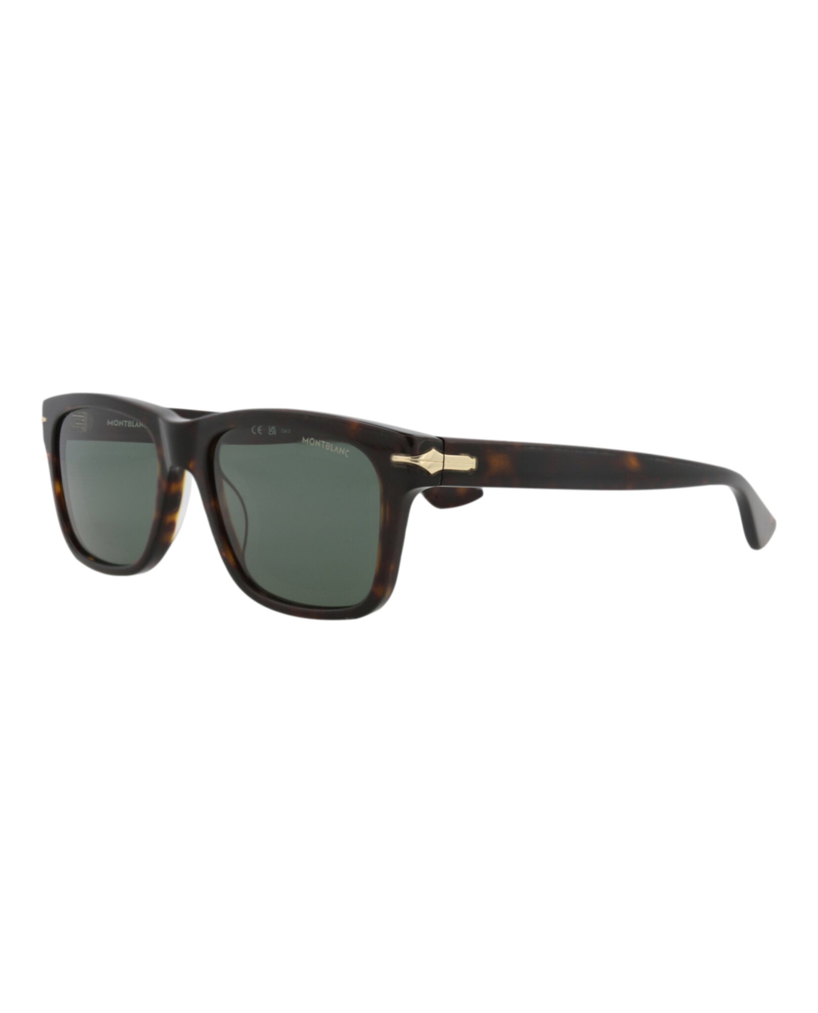 Montblanc Montblanc Mens Square/Rectangle Havana Havana Green Fashion Designer Eyewear