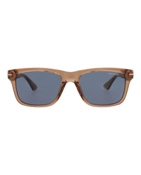 Montblanc Montblanc Mens Square/Rectangle Brown Brown Blue Fashion Designer Eyewear