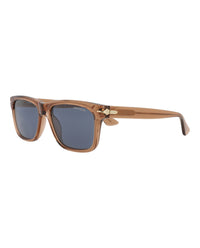 Montblanc Montblanc Mens Square/Rectangle Brown Brown Blue Fashion Designer Eyewear