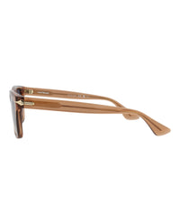 Montblanc Montblanc Mens Square/Rectangle Brown Brown Blue Fashion Designer Eyewear