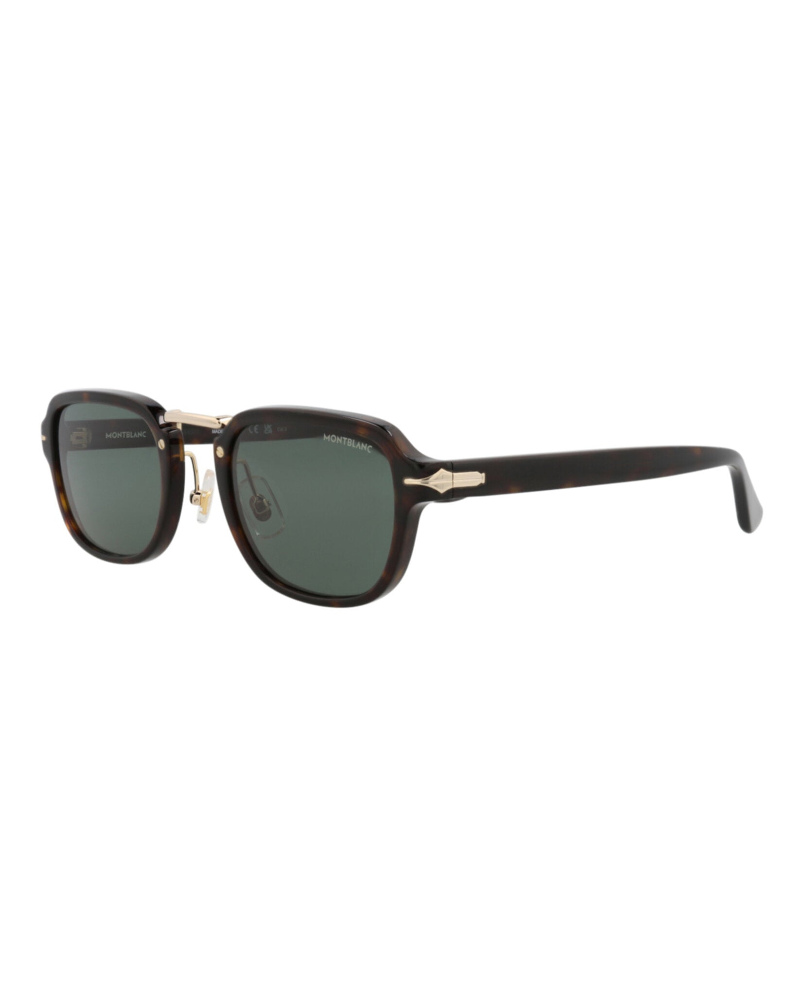 Montblanc Montblanc Mens Square/Rectangle Havana Havana Green Fashion Designer Eyewear