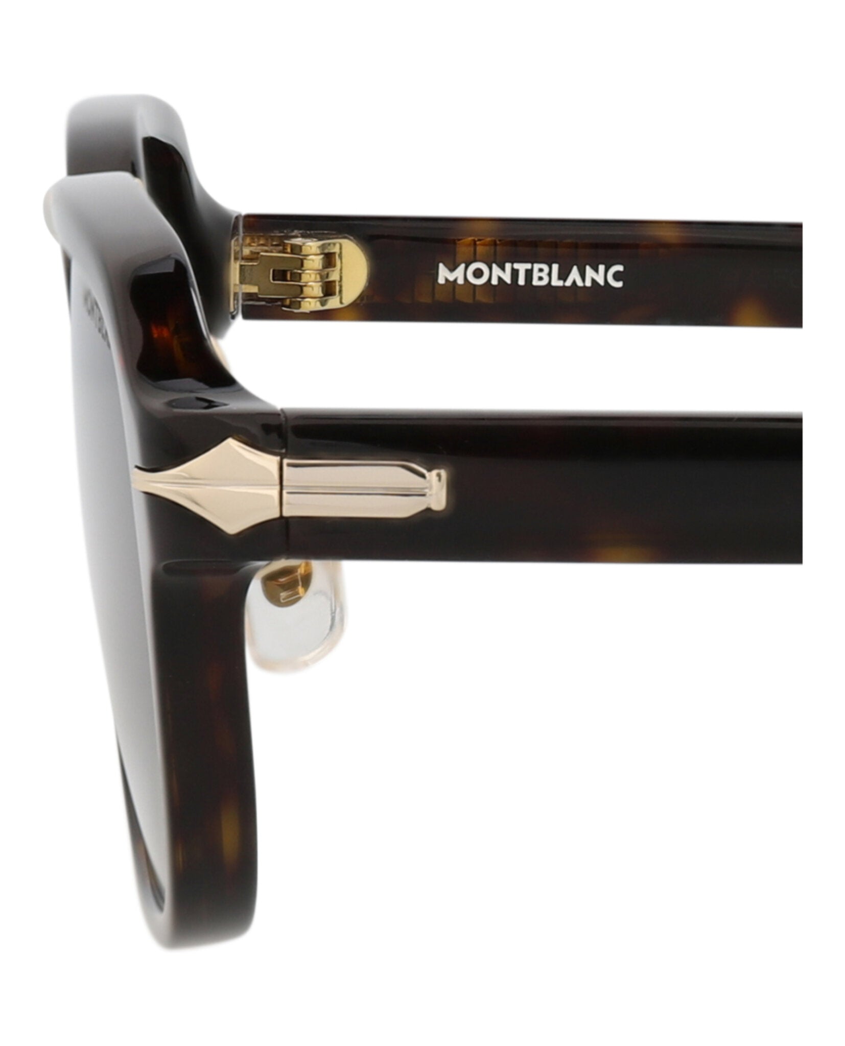 Montblanc Montblanc Mens Square/Rectangle Havana Havana Green Fashion Designer Eyewear