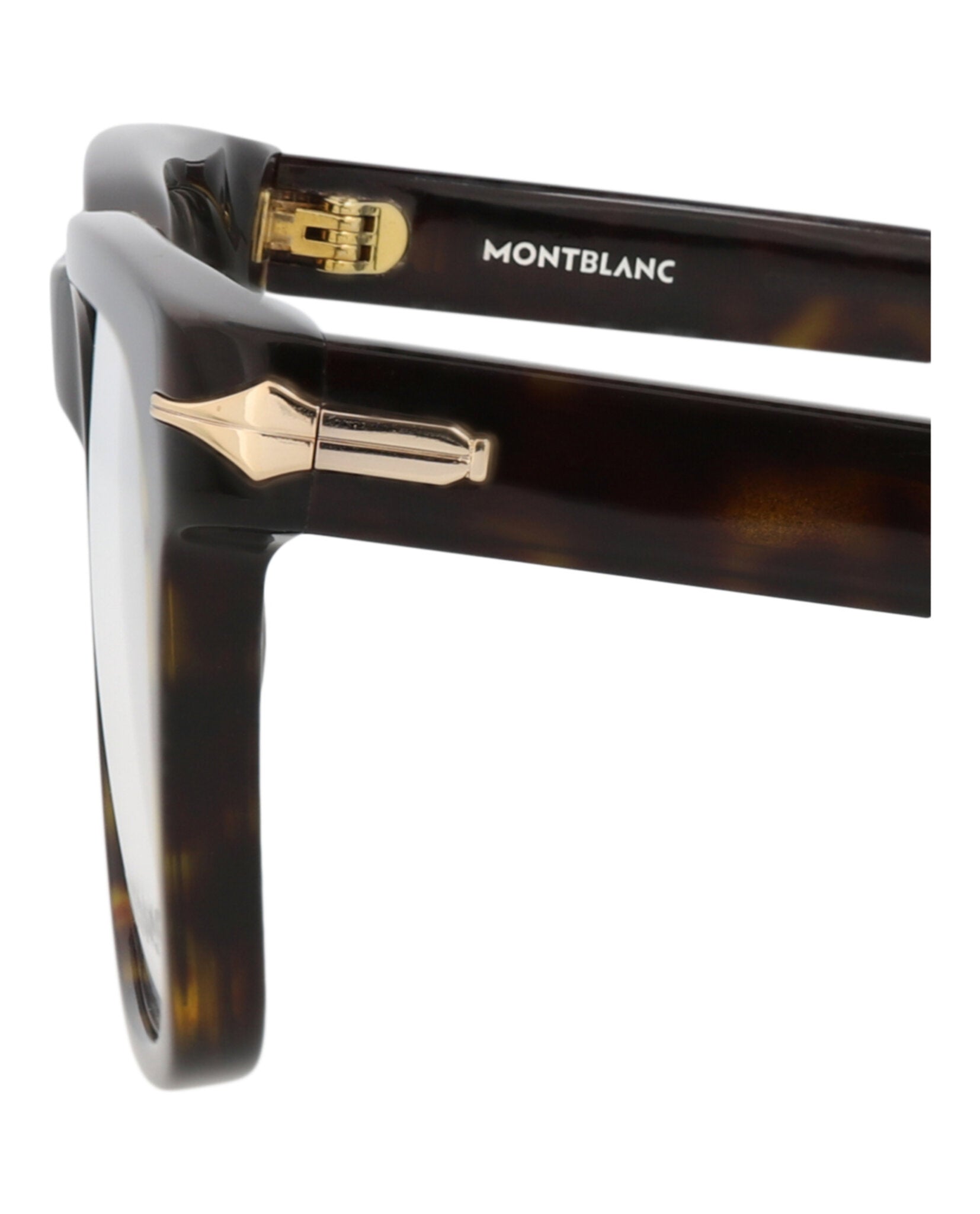 Montblanc Montblanc Mens Square/Rectangle Havana Havana Transparent Fashion Designer Eyewear