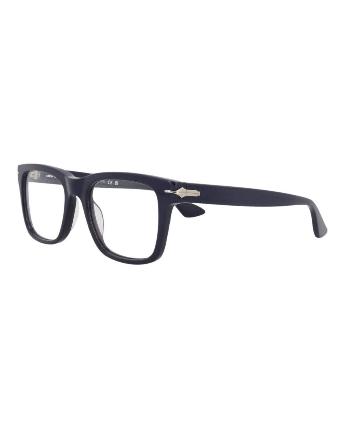 Montblanc Mens Square/Rectangle Blue Blue Transparent Fashion Designer Eyewear
