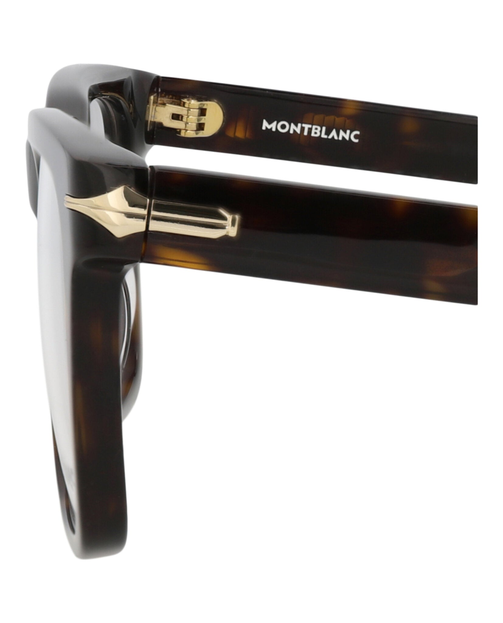 Montblanc Montblanc Mens Square/Rectangle Havana Havana Transparent Fashion Designer Eyewear