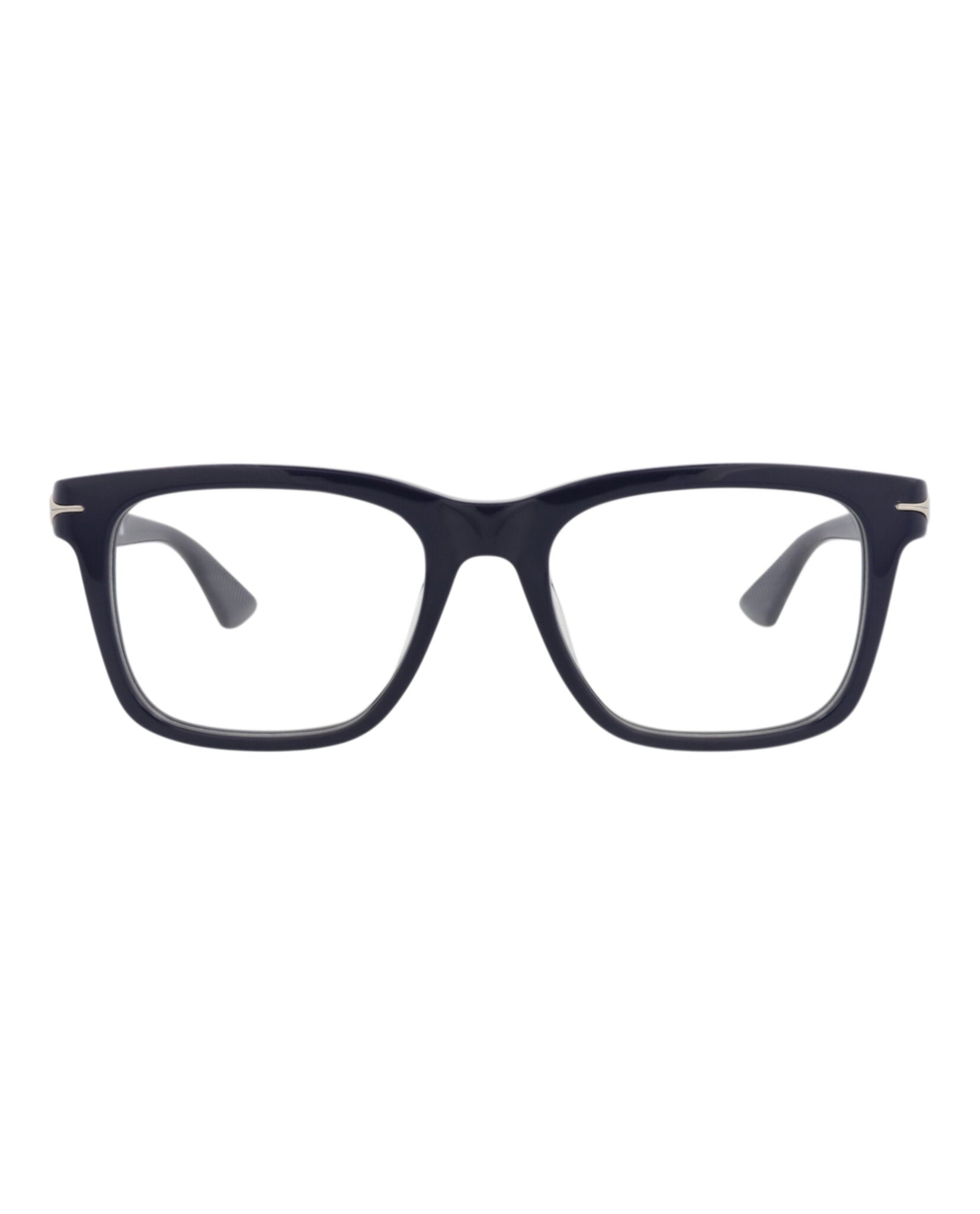 Montblanc Mens Square/Rectangle Blue Blue Transparent Fashion Designer Eyewear