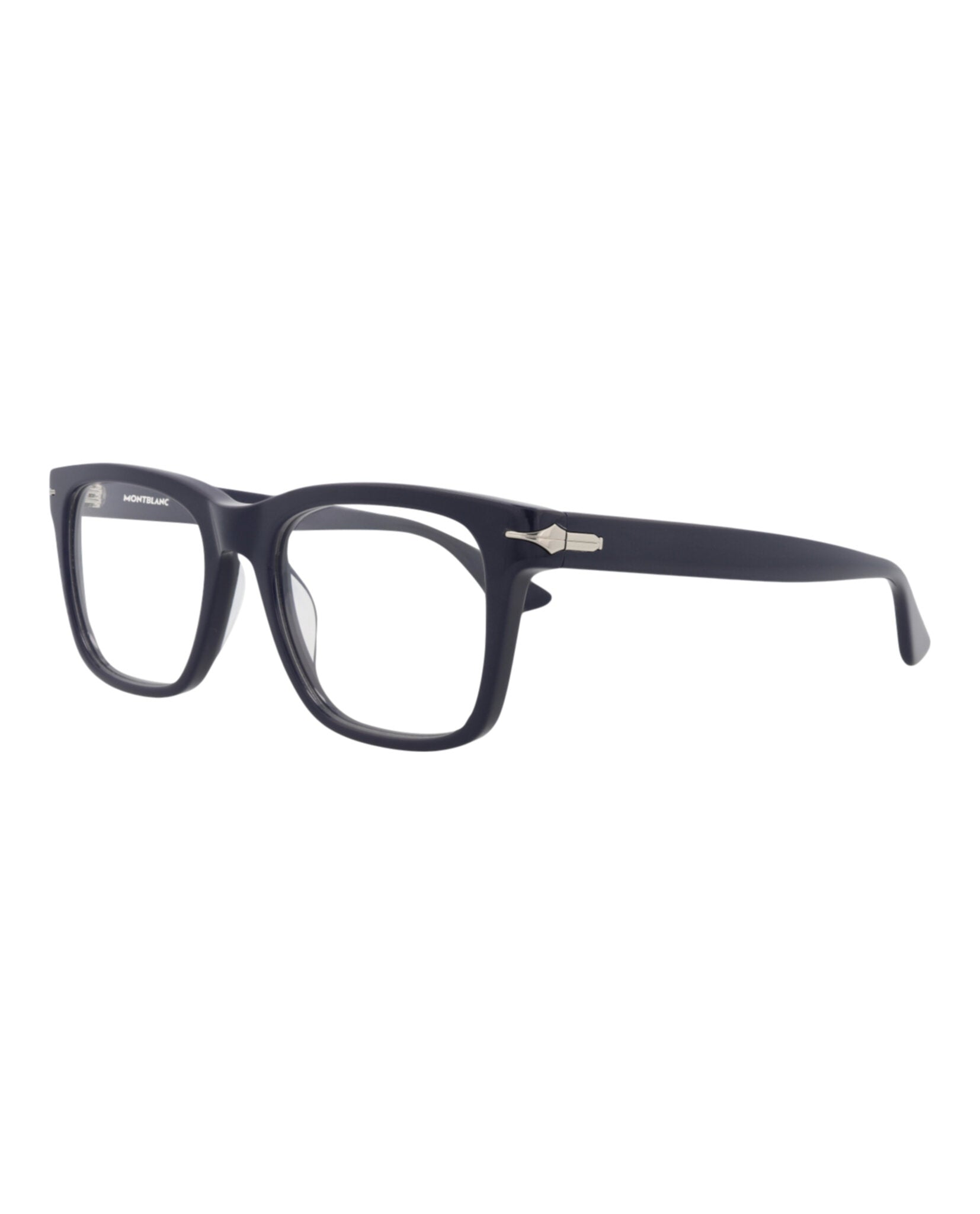 Montblanc Mens Square/Rectangle Blue Blue Transparent Fashion Designer Eyewear