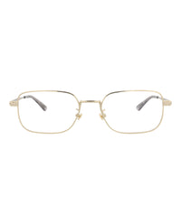 Montblanc Mens Square/Rectangle Gold Gold Transparent Fashion Designer Eyewear