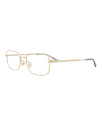 Montblanc Mens Square/Rectangle Gold Gold Transparent Fashion Designer Eyewear