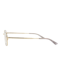 Montblanc Mens Square/Rectangle Gold Gold Transparent Fashion Designer Eyewear