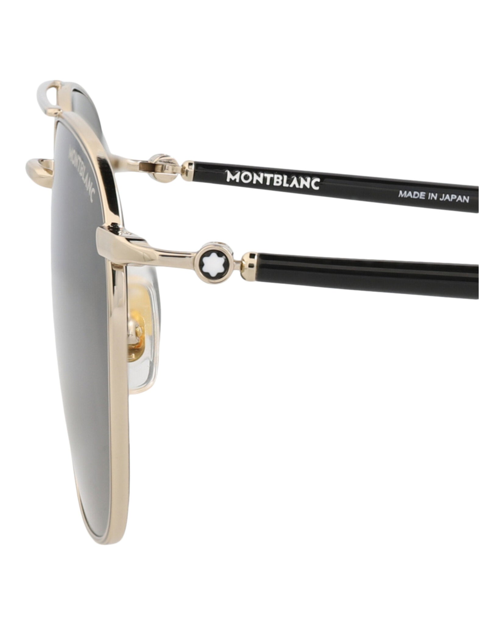 Montblanc Montblanc Mens Aviator Gold Black Grey Fashion Designer Eyewear