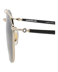 Montblanc Montblanc Mens Aviator Gold Black Grey Fashion Designer Eyewear