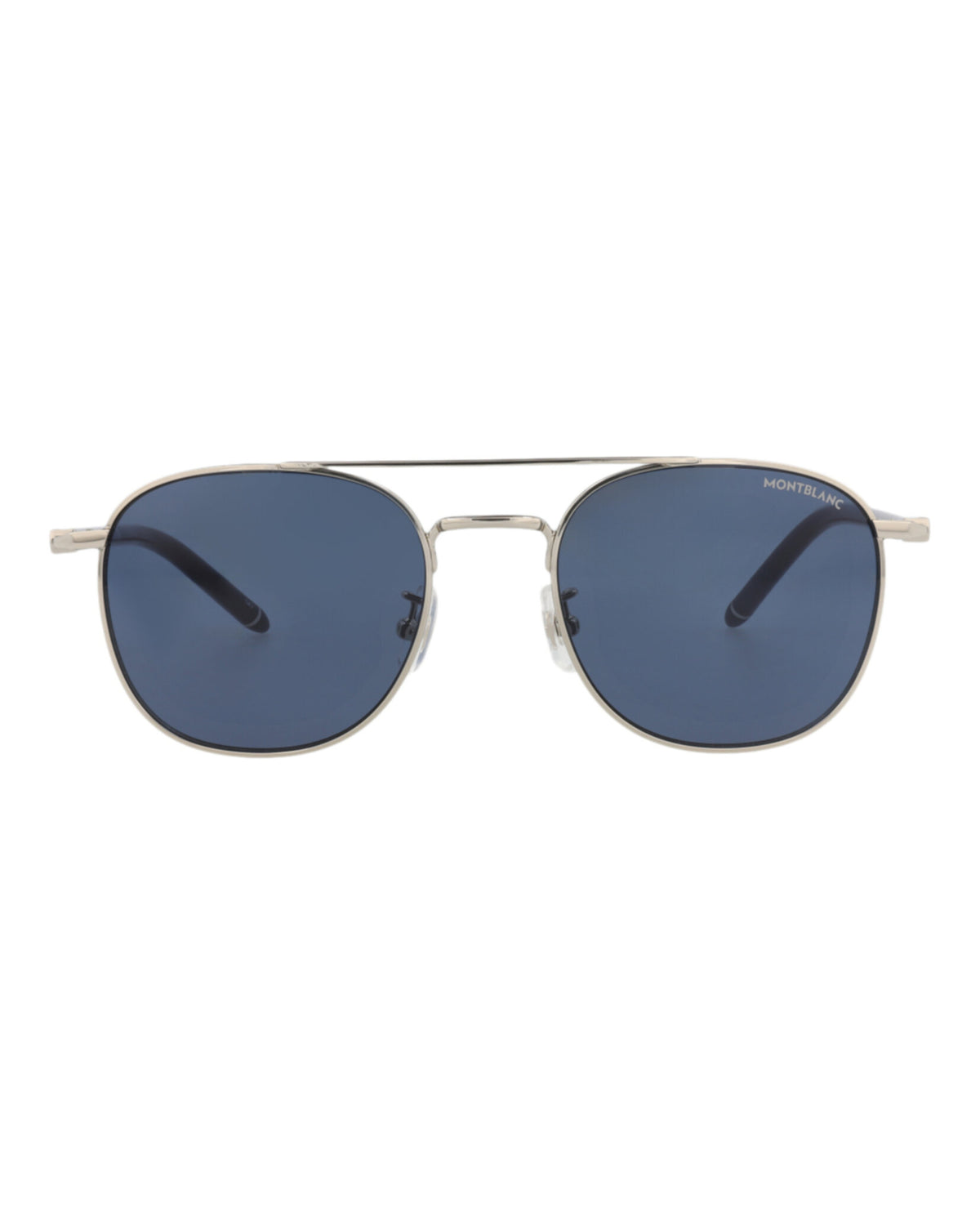 Montblanc Montblanc Mens Aviator Silver Blue Blue Fashion Designer Eyewear