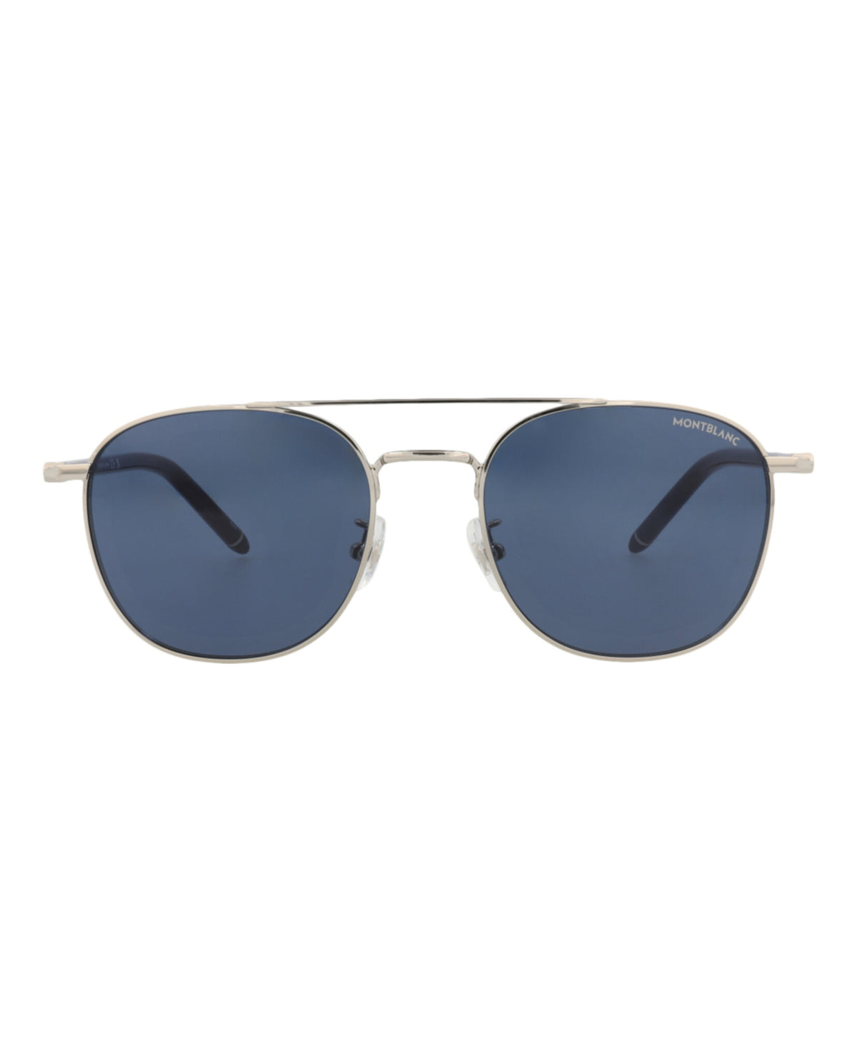 Montblanc Montblanc Mens Aviator Silver Blue Blue Fashion Designer Eyewear