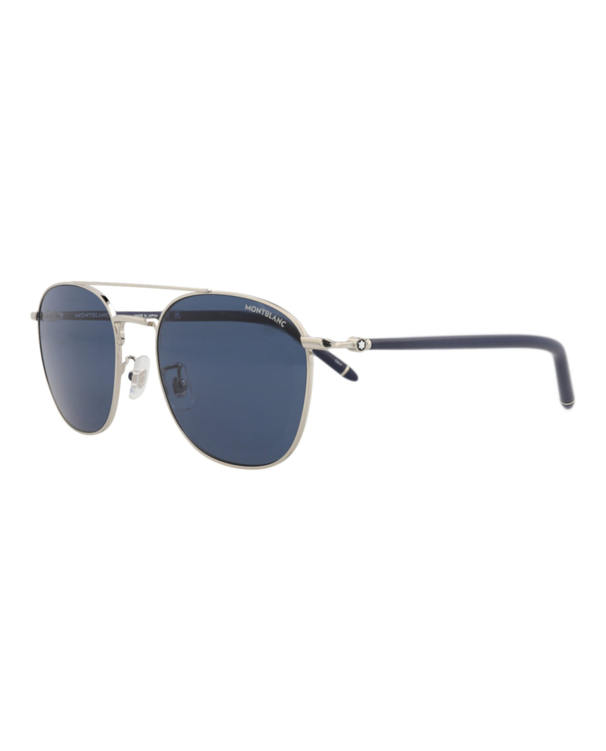 Montblanc Montblanc Mens Aviator Silver Blue Blue Fashion Designer Eyewear
