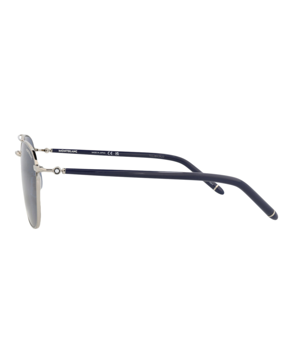 Montblanc Montblanc Mens Aviator Silver Blue Blue Fashion Designer Eyewear