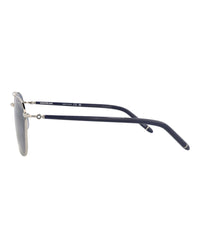 Montblanc Montblanc Mens Aviator Silver Blue Blue Fashion Designer Eyewear