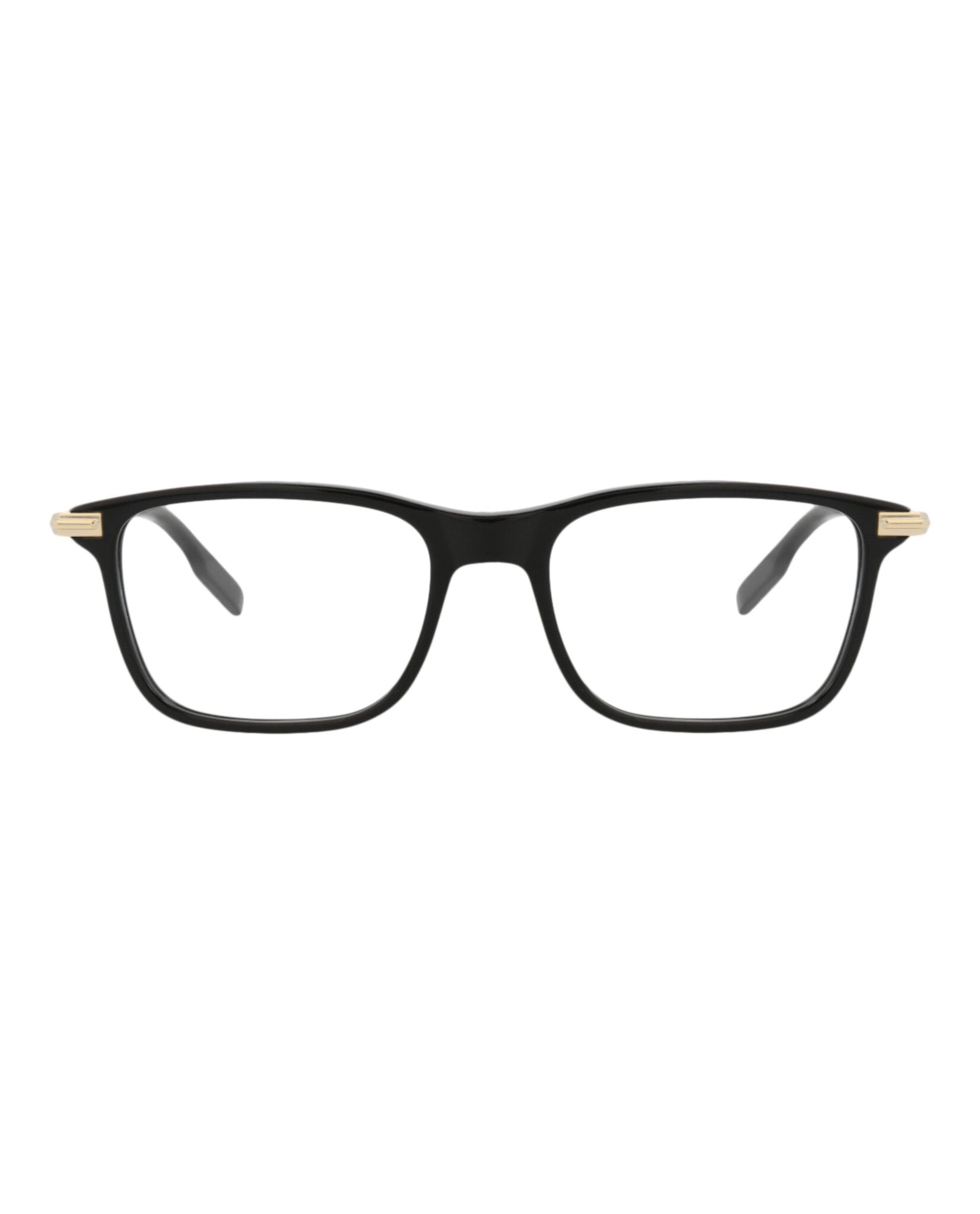 Montblanc Mens Square/Rectangle Black Black Transparent Fashion Designer Eyewear