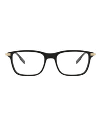 Montblanc Mens Square/Rectangle Black Black Transparent Fashion Designer Eyewear