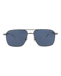Montblanc Montblanc Mens Aviator Ruthenium Ruthenium Blue Fashion Designer Eyewear