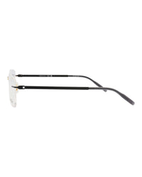 Montblanc Montblanc Mens Square/Rectangle Gold Black Transparent Fashion Designer Eyewear