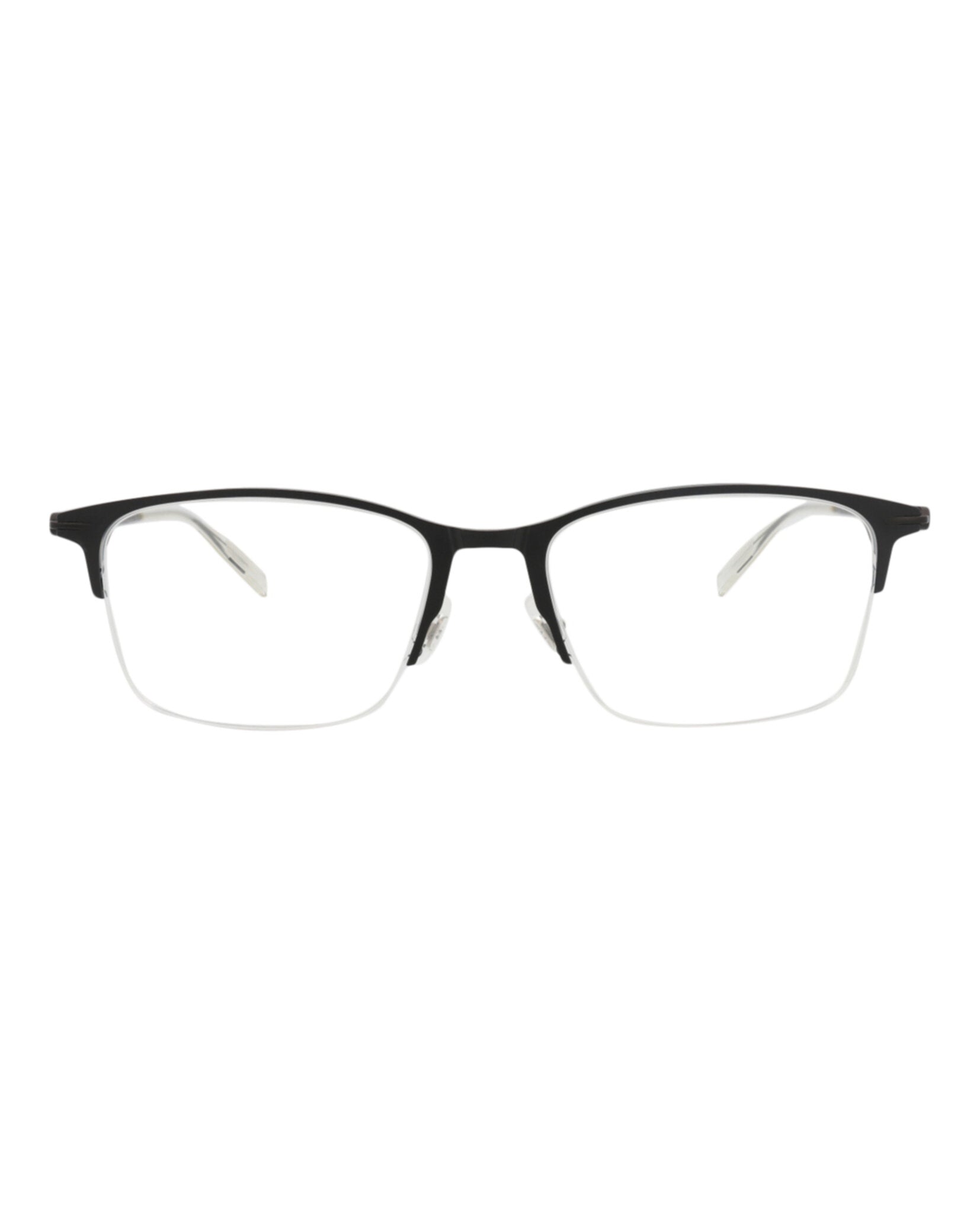 Montblanc Montblanc Mens Square/Rectangle Black Black Transparent Fashion Designer Eyewear