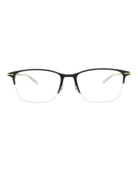 Montblanc Montblanc Mens Square/Rectangle Black Gold Transparent Fashion Designer Eyewear