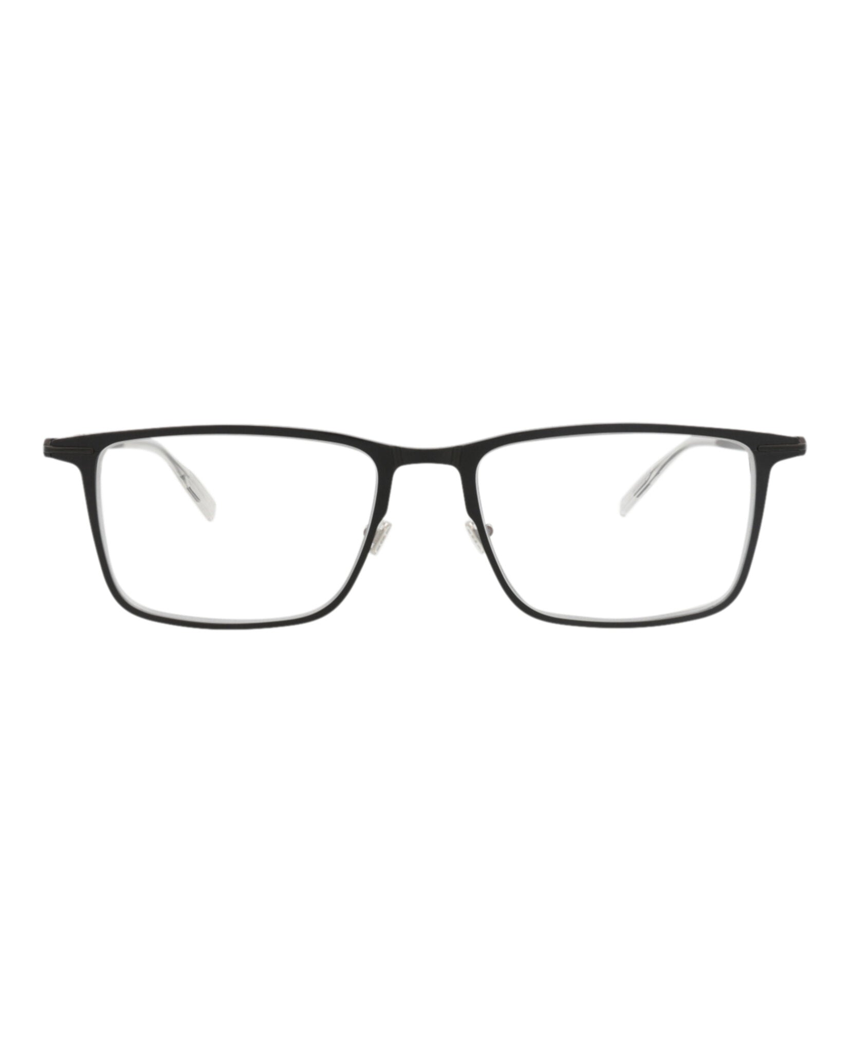 Montblanc Montblanc Mens Square/Rectangle Black Black Transparent Fashion Designer Eyewear