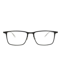 Montblanc Montblanc Mens Square/Rectangle Black Black Transparent Fashion Designer Eyewear