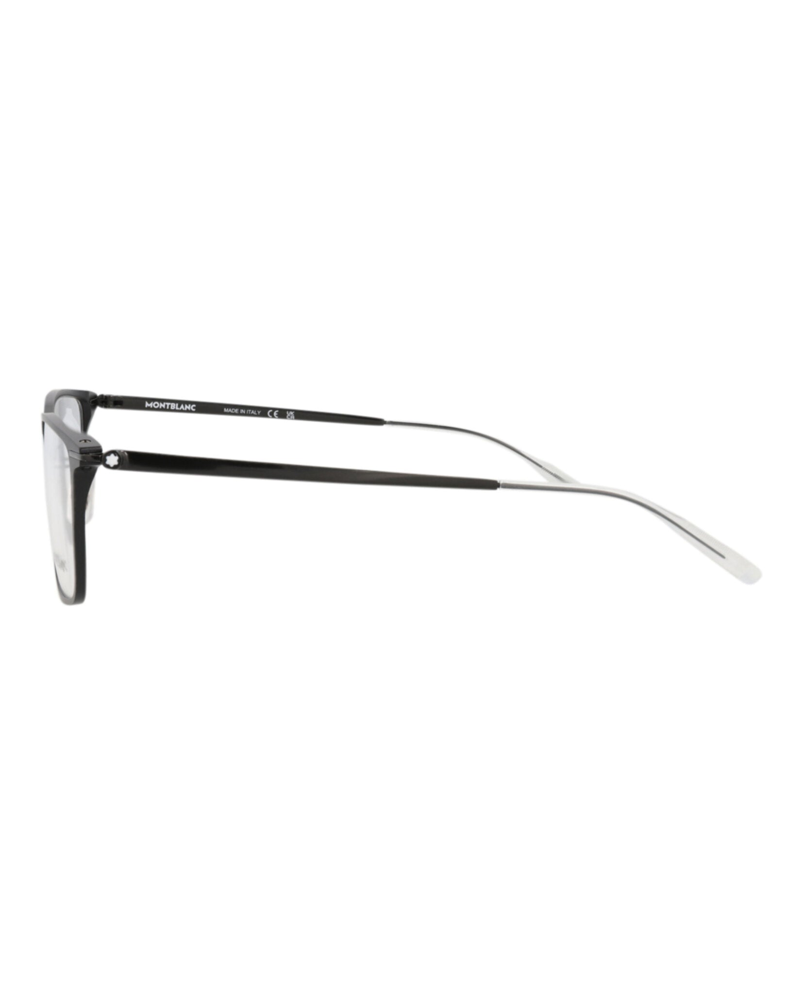 Montblanc Montblanc Mens Square/Rectangle Black Black Transparent Fashion Designer Eyewear
