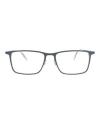 Montblanc Montblanc Mens Square/Rectangle Blue Blue Transparent Fashion Designer Eyewear