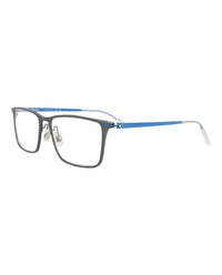 Montblanc Montblanc Mens Square/Rectangle Blue Blue Transparent Fashion Designer Eyewear
