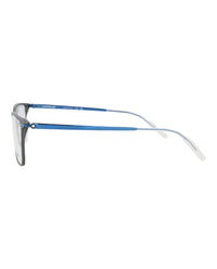 Montblanc Montblanc Mens Square/Rectangle Blue Blue Transparent Fashion Designer Eyewear