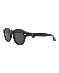 Montblanc Mens Round/Oval Black Black Grey Fashion Designer Eyewear