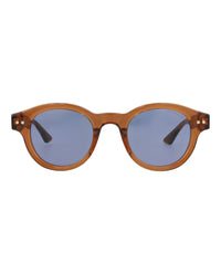 Montblanc Mens Round/Oval Brown Brown Blue Fashion Designer Eyewear