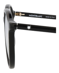 Montblanc Mens Round/Oval Black Black Transparent Fashion Designer Eyewear
