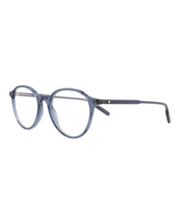 Montblanc Mens Round/Oval Blue Blue Transparent Fashion Designer Eyewear