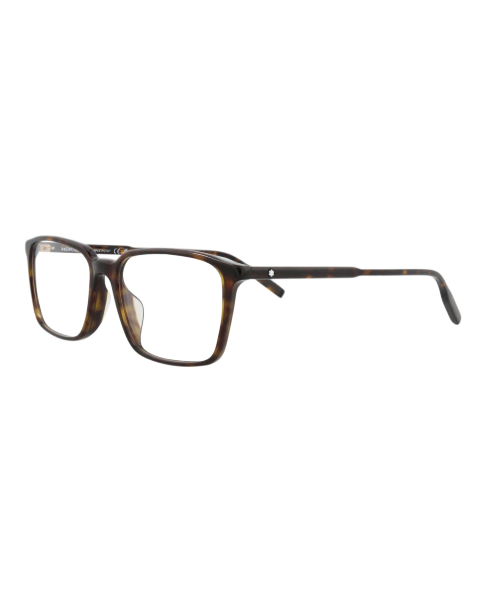 Montblanc Mens Square/Rectangle Havana Havana Transparent Fashion Designer Eyewear