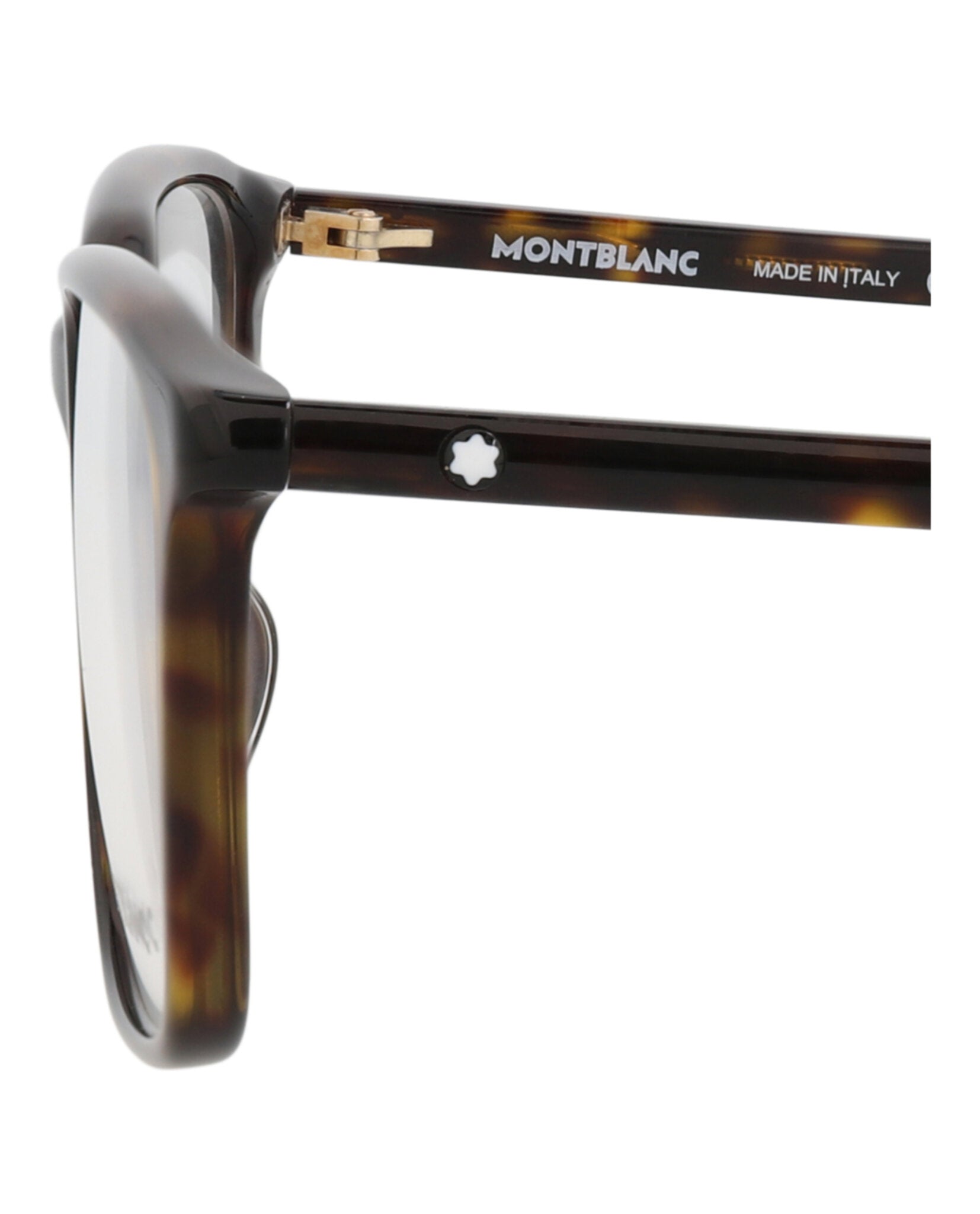 Montblanc Mens Square/Rectangle Havana Havana Transparent Fashion Designer Eyewear