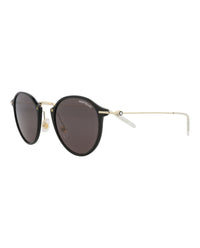 Montblanc Montblanc Mens Round/Oval Black Gold Grey Fashion Designer Eyewear