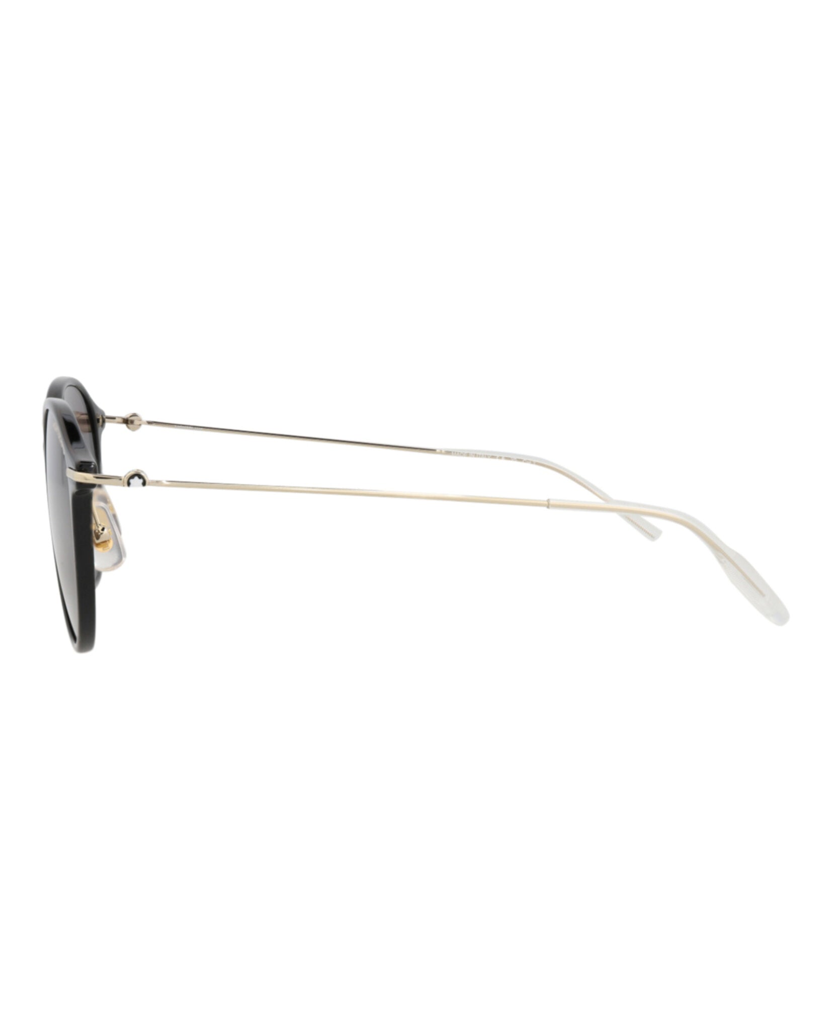 Montblanc Montblanc Mens Round/Oval Black Gold Grey Fashion Designer Eyewear
