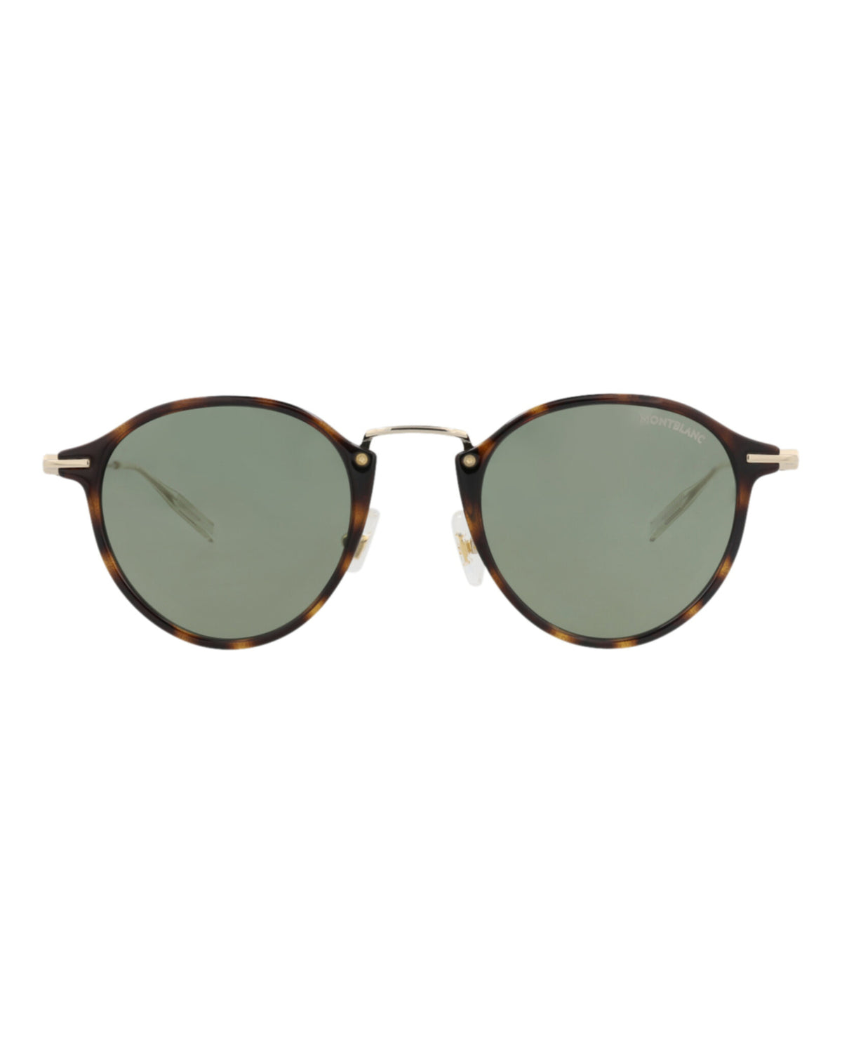 Montblanc Montblanc Mens Round/Oval Havana Gold Green Fashion Designer Eyewear