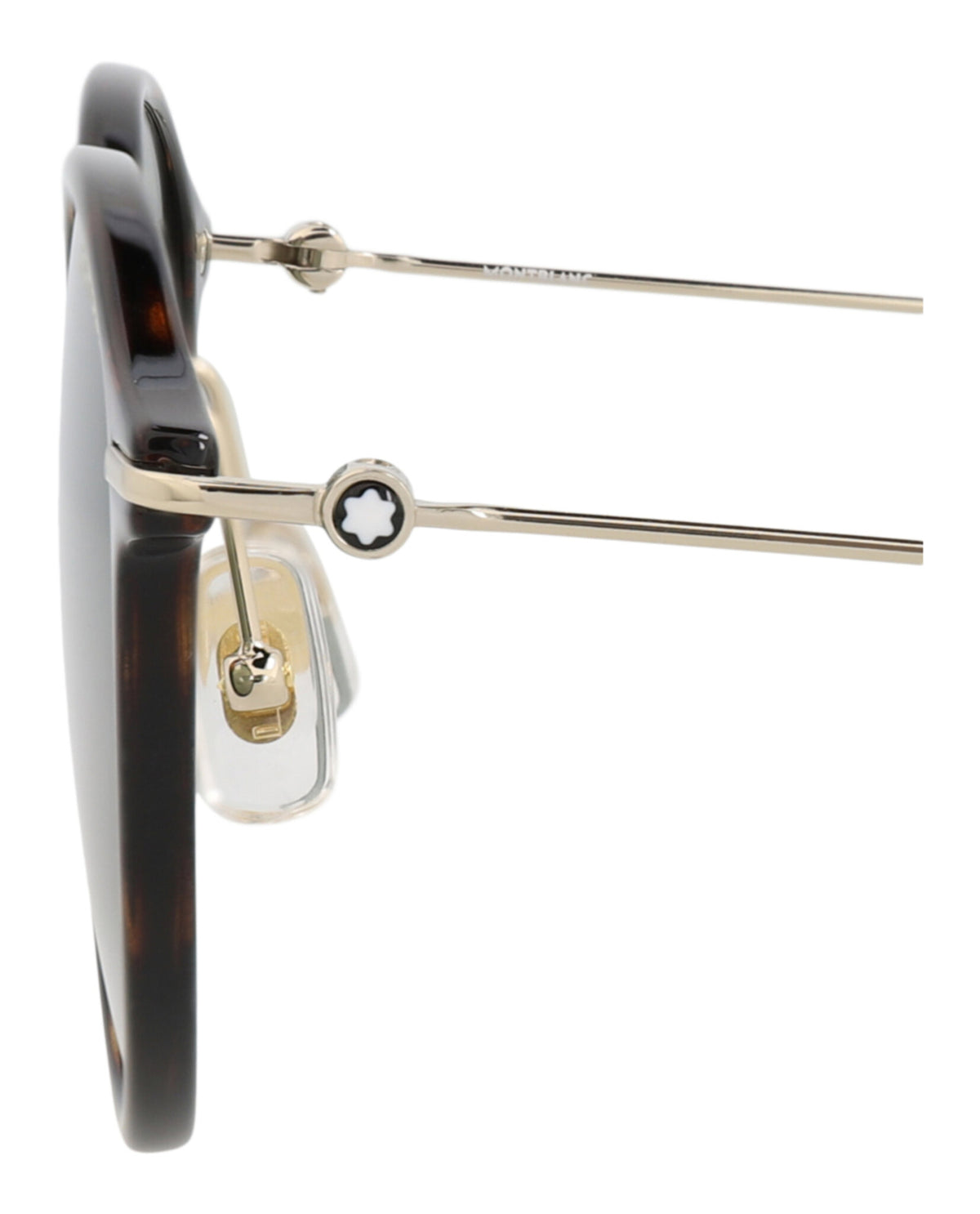 Montblanc Montblanc Mens Round/Oval Havana Gold Green Fashion Designer Eyewear