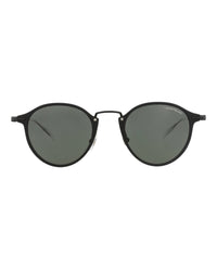 Montblanc Montblanc Mens Round/Oval Black Black Grey Fashion Designer Eyewear