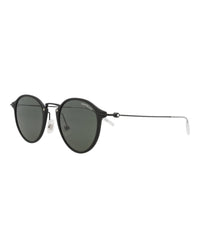 Montblanc Montblanc Mens Round/Oval Black Black Grey Fashion Designer Eyewear