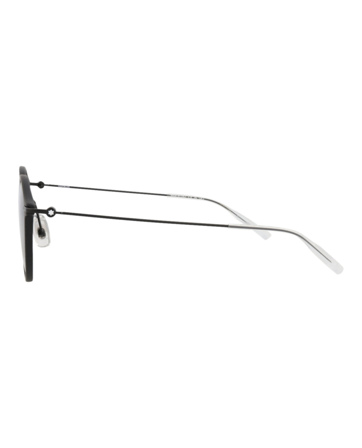 Montblanc Montblanc Mens Round/Oval Black Black Grey Fashion Designer Eyewear