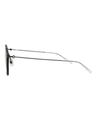 Montblanc Montblanc Mens Round/Oval Black Black Grey Fashion Designer Eyewear