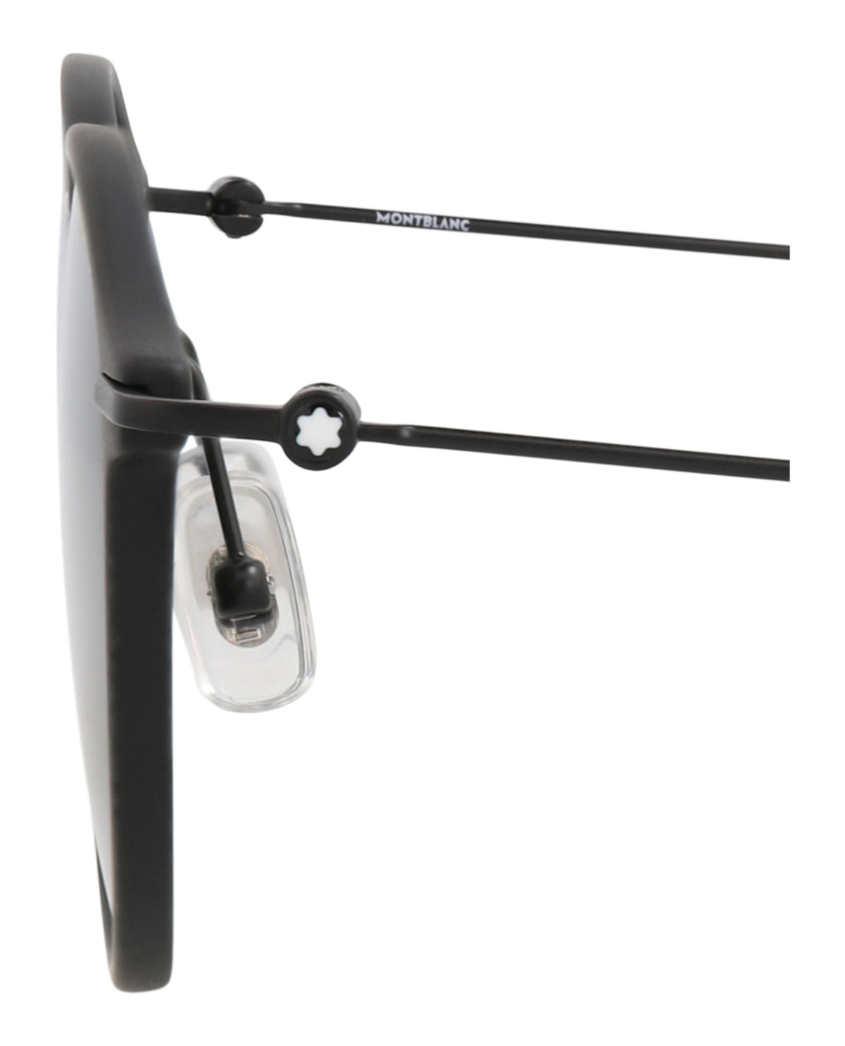 Montblanc Montblanc Mens Round/Oval Black Black Grey Fashion Designer Eyewear