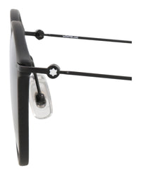 Montblanc Montblanc Mens Round/Oval Black Black Grey Fashion Designer Eyewear